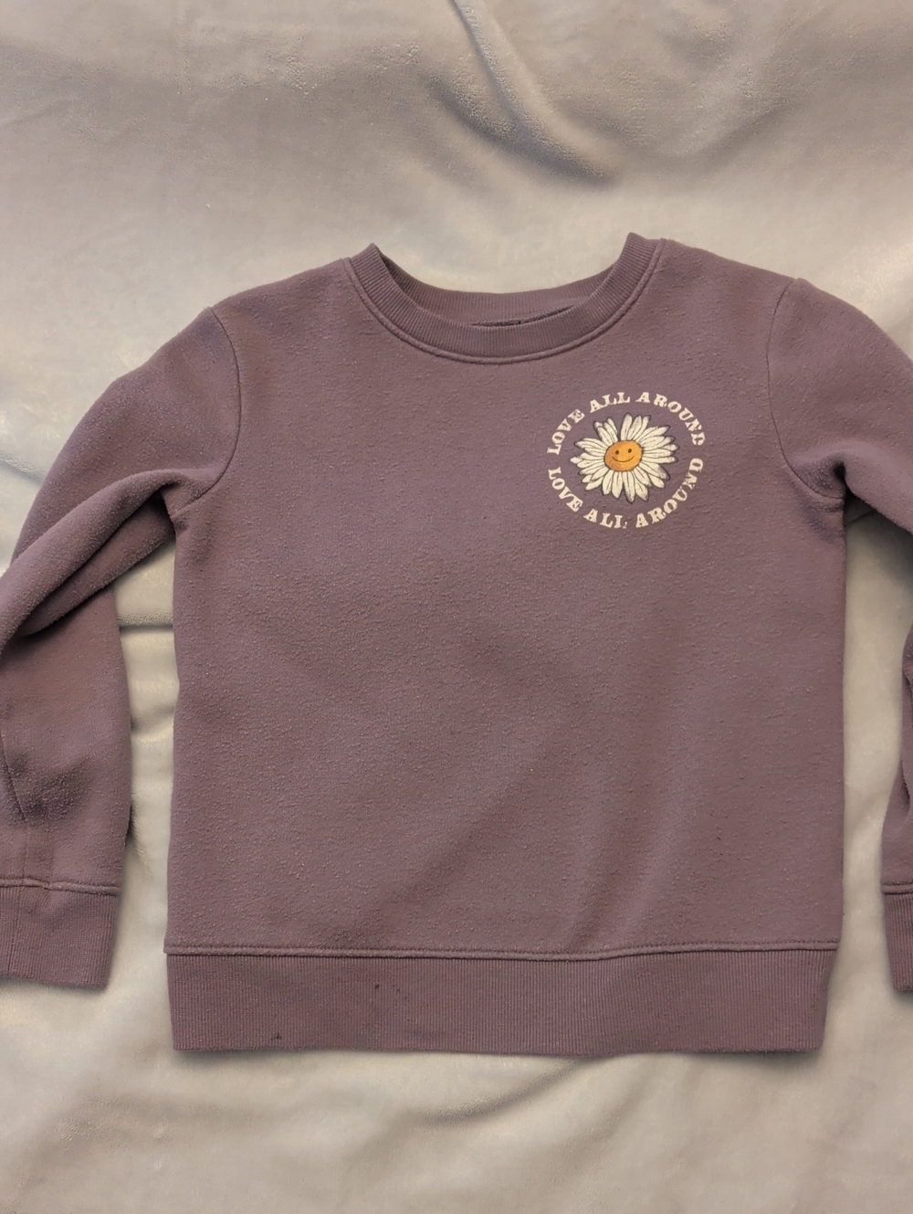 jumping beans Lavender Crewneck Sweatshirt with Daisy Graphic